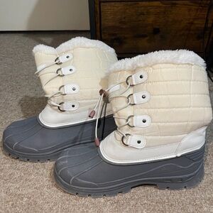 Mountain Warehouse Cream and White Winter Boots
